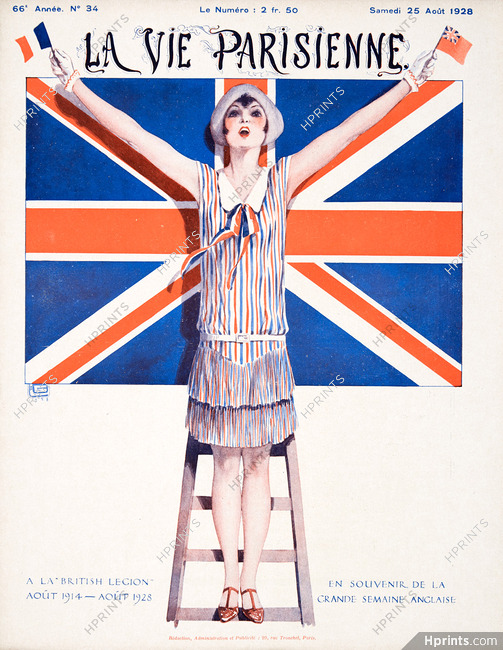 Georges Léonnec 1928 Great Britain, "British Legion", La Vie Parisienne cover