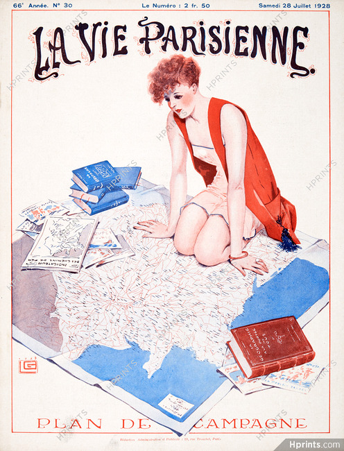 Léonnec 1928 "Plan de Campagne", La Vie Parisienne cover
