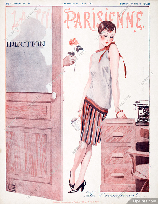 Léonnec 1928 "De l'avancement", Director, Secretary, La Vie Parisienne cover