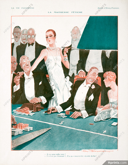 Henry Fournier 1928 "La Maîtresse Fétiche", Casino, Mistress, Roaring Twenties