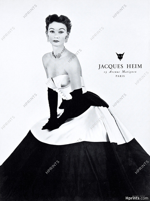 Jacques Heim 1952 Evening Gown, Fashion Photography