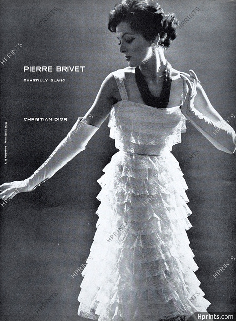 Christian Dior 1957 Brivet, Sabine Weiss Evening Gown