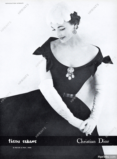 Christian Dior 1957 Sekers, De Vassal Evening Gown