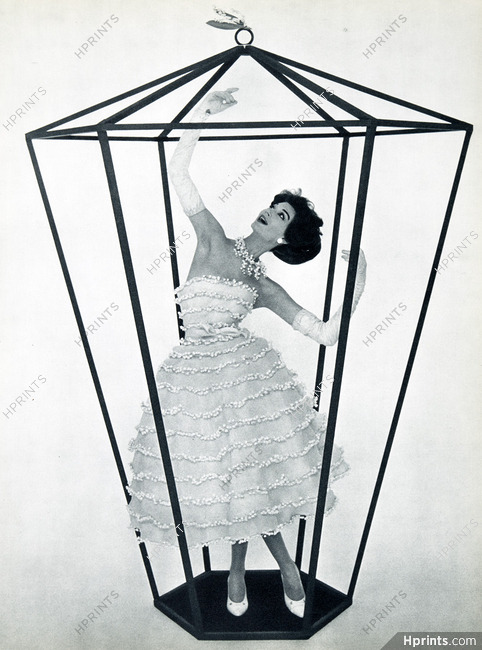 Christian Dior 1957 Pierre Brivet, Evening Dress, Muguet Judith Barbier