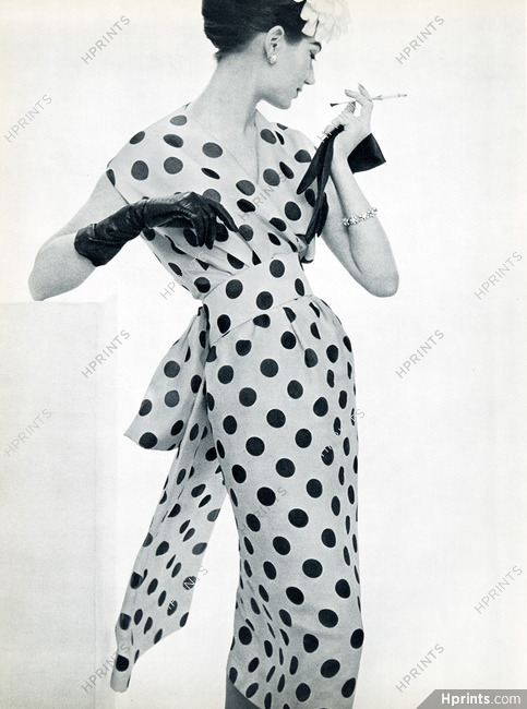 Jeanne Lanvin Castillo 1957 Pois Staron, Photo Pottier