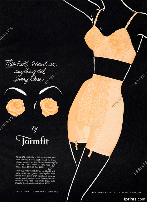Formfit (Lingerie) 1959 Girdle, Bra