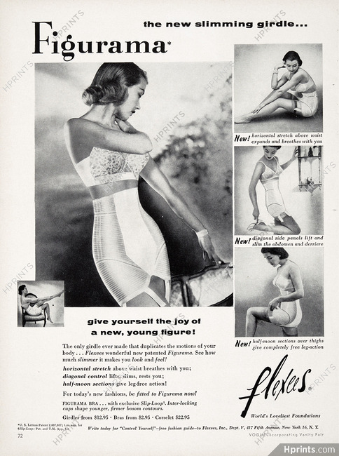 1954 women's Gilead Dacron full bra slip vintage lingerie fashion ad