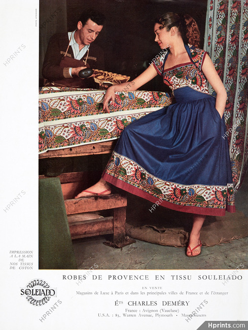 Souleiado - Charles Demery (Fabric) 1953 Photo Atzinger