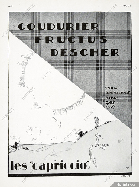 Coudurier Fructus Descher 1927 "Les Capriccio", Golf