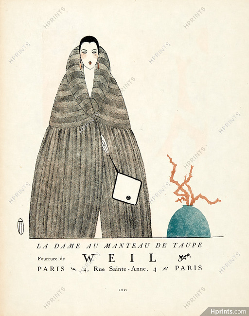 Weil (Fur Clothing) circa 1920 La Dame au Manteau de Taupe