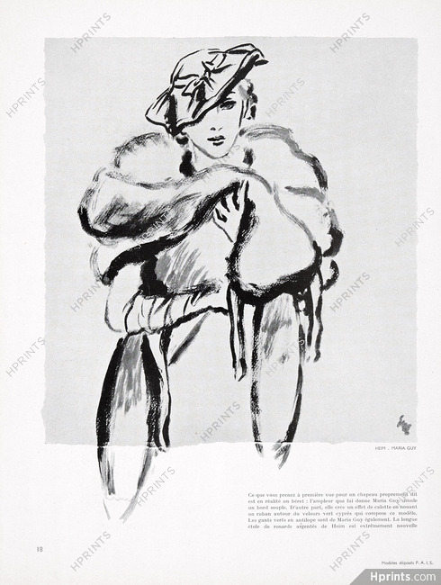 Jacques Heim 1934 Maria Guy, Eric, Fox Fur