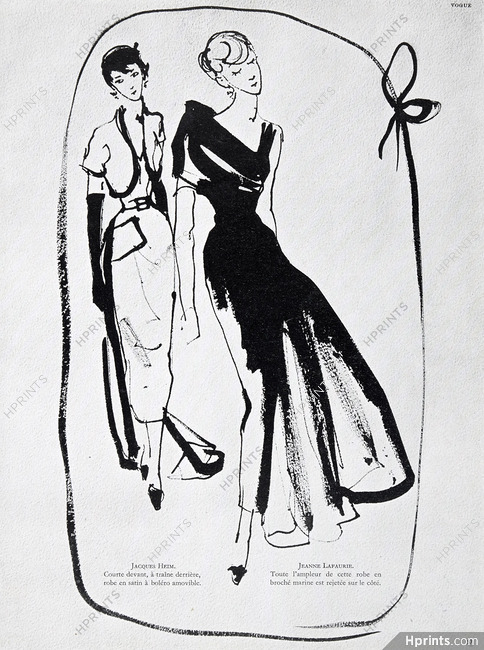 Tom Keogh 1950 Jacques Heim & Jeanne Lafaurie, Evening Gown
