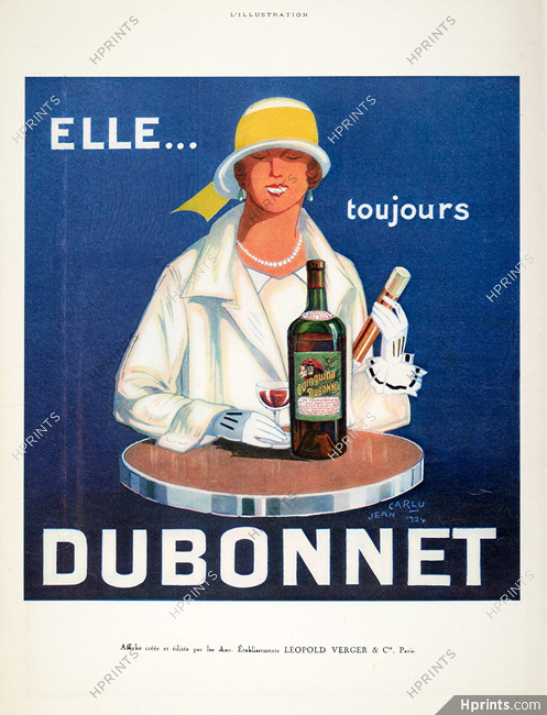Dubonnet 1925 Elle... Jean Carlu Poster Art