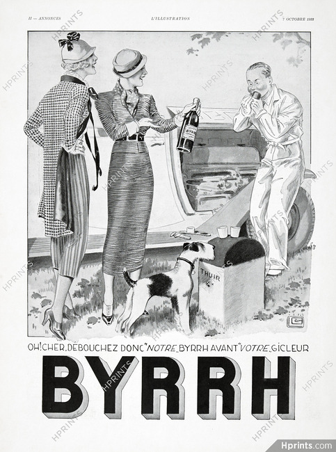 Byrrh 1933 Georges Léonnec, Fox Terrier Dog