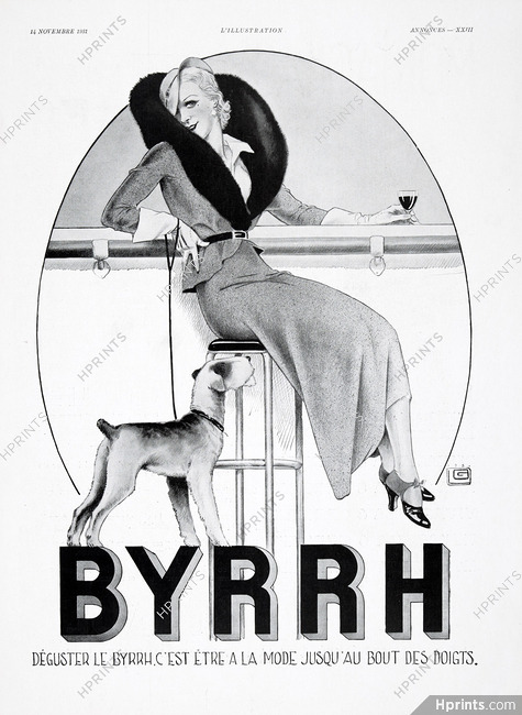 Byrrh 1931 Léonnec, Fashion, Fox-terrier