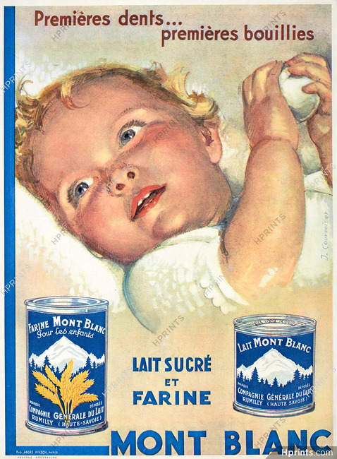 Lait Mont Blanc 1933 J.Courvoisier Baby