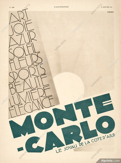 Monte Carlo 1931 Art Déco