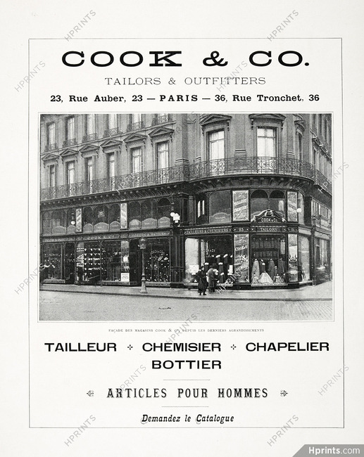 Cook & Co. (Tailor) 1912 Men's Clothing, Store