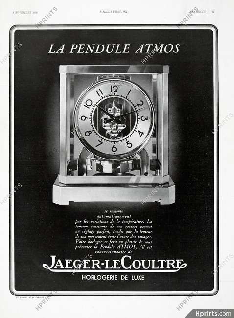 Jaeger-leCoultre 1938 Pendulum, Atmos