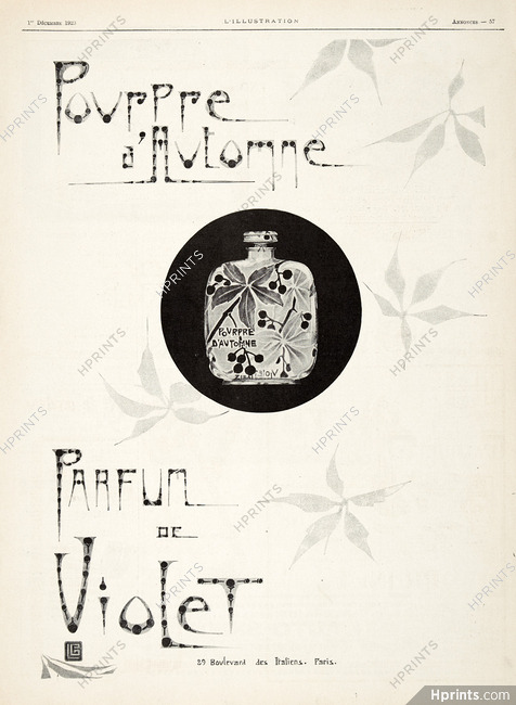 Violet (Perfumes) 1924 Pourpre d'Automne, Georges Léonnec (L)