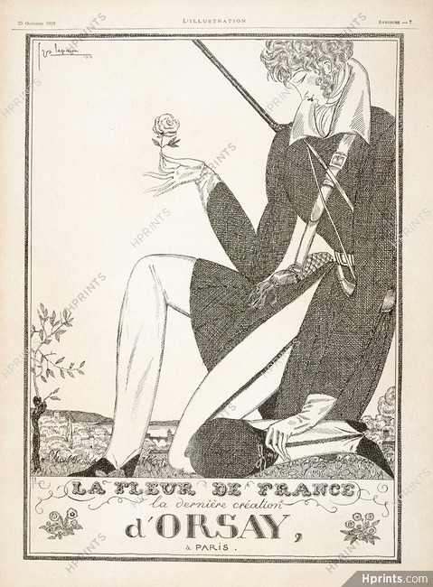 D'Orsay 1919 Fleur de France, Dandy, Lepape (L)