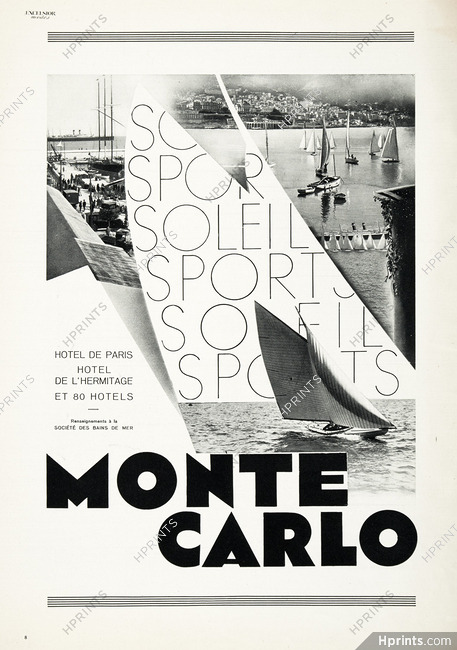 Monte Carlo 1933 Soleil Sports