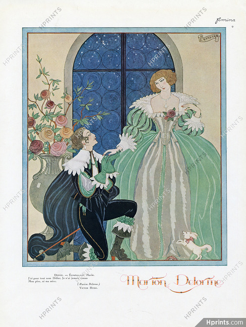 George Barbier 1924 Marion Delorme, Romanticism, 18th Century Costumes