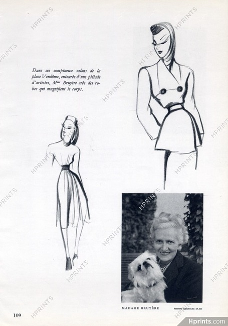 Madame Bruyère 1945 Portrait & Fashion Drawings