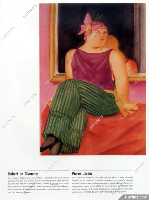 Pierre Cardin 1981 Fernando Botero, Fashion Illustration