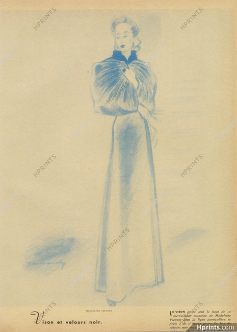 Madeleine Vionnet 1937 Mink Fur, Jacques Demachy