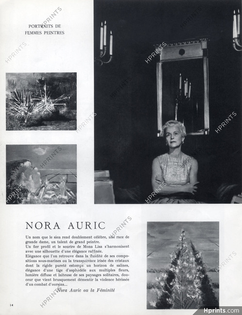 Nora Auric ou la Féminité 1955 Portraits de Femmes Peintres