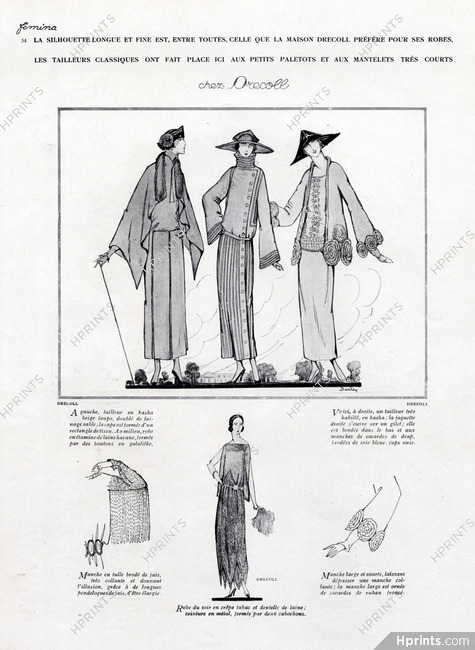 Chez Drecoll 1922 Dartey, Fashion Illustration