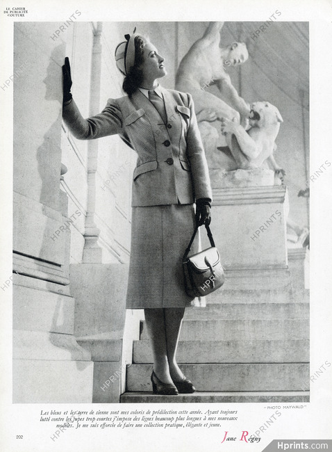 Jane Regny 1947 Tailleur, Photo Willy Maywald