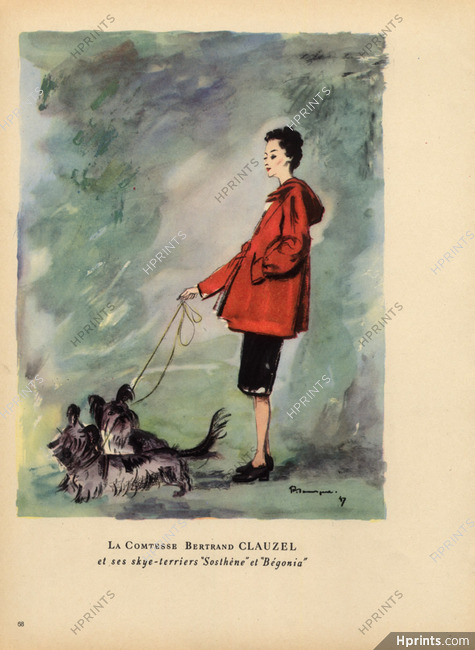 Pierre Mourgue 1947 Comtesse Bertrand Clauzel (Skye-Terriers)