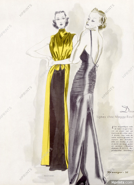 Maggy Rouff 1936 Evening dresses, Pierre Mourgue