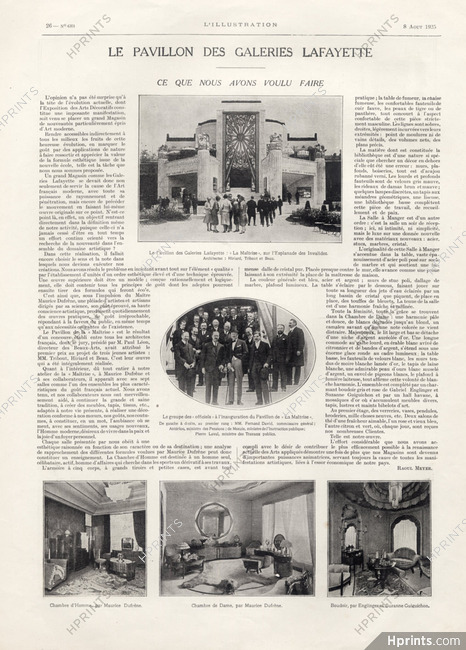 Le Pavillon des Galeries Lafayette, 1925 - Decorative Arts Exhibition, La Maitrise, Maurice Dufrène, Text by Raoul Meyer