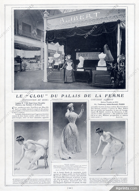Le Clou du Palais de la Femme, 1905 - Mme Alibert (Corsetmaker) Busc à Coulisse, Photo Nadar