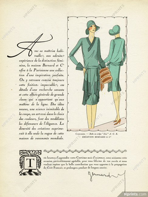 Bernard & Cie 1928 Pochoir, AGB (Art Goût Beauté)