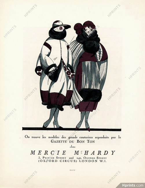 Mercie Mc Hardy (Department Store) 1920 Coats, La Gazette du Bon Ton