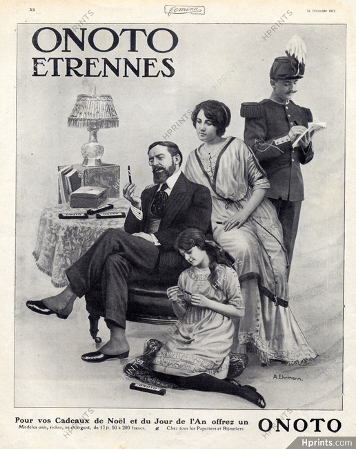 Onoto (Pens) 1912 Etrennes, Ehrmann