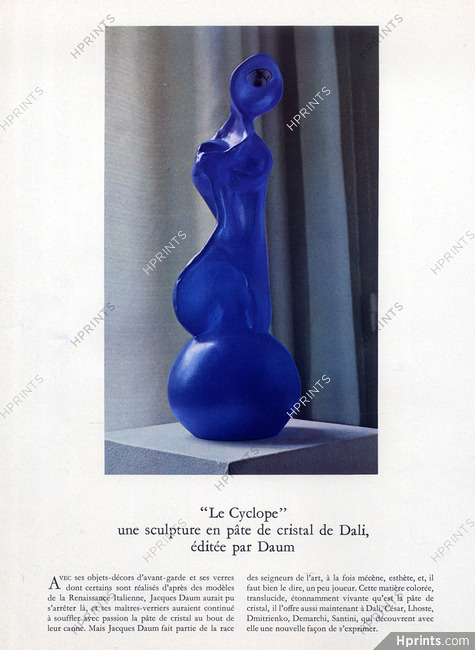 Daum 1969 Le Cyclope, Cristal de Dali