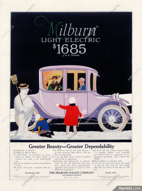 The Milburn Wagon Company 1917 Light Electric