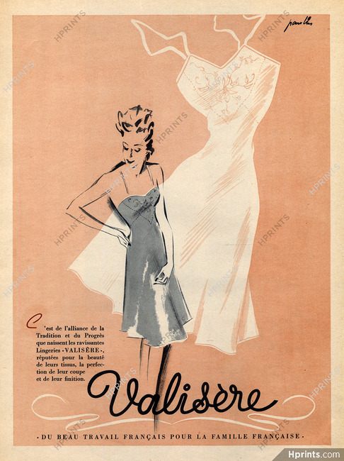 Valisère (Lingerie) 1945 Nightgown, Paulin