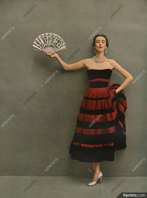 Balenciaga 1949 Short Goyaesque Evening Dress, Photo Richard Avedon