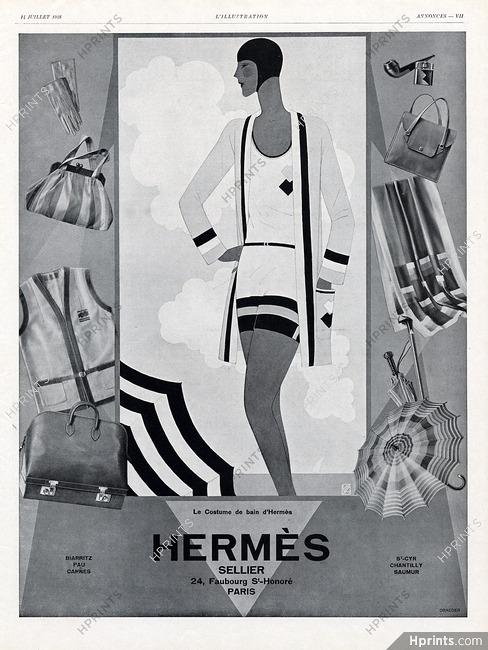 Hermès (Swimwear) 1928 Costume de Bain, Reynaldo Luza