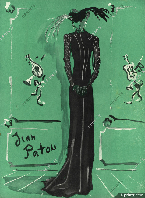 Jean Patou 1937 Christian Bérard, Evening Gown