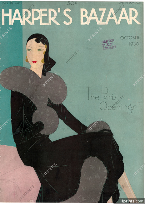 Harper's Bazaar October 1930 Reynaldo Luza Cover