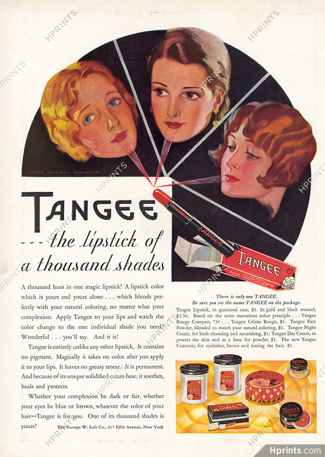 Tangee (Cosmetics) 1930 John Newton Howitt