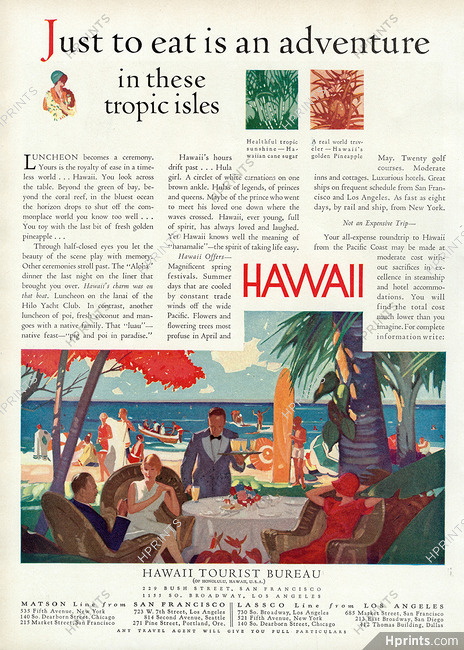 Hawaii Tourist Bureau 1931