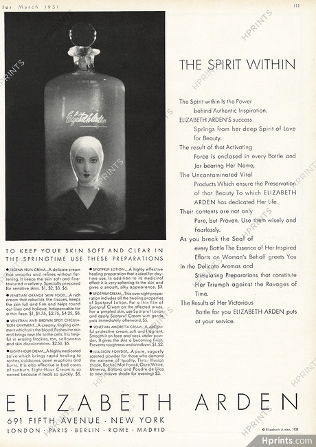 Elizabeth Arden 1931 The Spirit Within